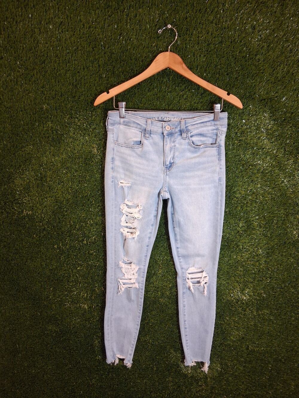 American Eagle Next Level Stretch High Waisted Jegging Jeans Women’s 6 Short...